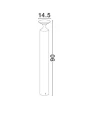 Lampa ogrodowa stojąca MORCAVO czarny piaskowy wys. 90cm.