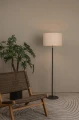 Lampa podłogowa stojąca MAYA czarny - beżowy Ø45 cm. E27