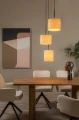 Lampa wisząca MAYA czarny - beżowy Ø46 cm. 3xE27