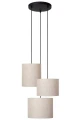 Lampa wisząca MAYA czarny - beżowy Ø46 cm. 3xE27