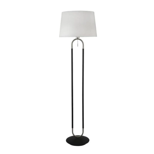 Lampa podłogowa stojąca Jazz czarny-srebrny-biały E27