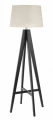 Lampa podłogowa stojąca trójnóg Easel ciemne drewno - beżowy E27