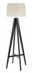 Easel ciemne drewno - beżowy E27 Lampa podłogowa stojąca trójnóg