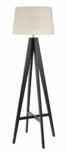 Lampa podłogowa stojąca trójnóg Easel ciemne drewno - beżowy E27