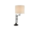 Lampa stołowa Munich czarny mat - beżowy E27