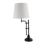 Munich czarny mat - beżowy E27 Lampa stołowa