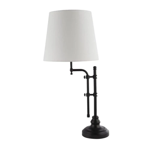 Lampa stołowa Munich czarny mat - beżowy E27