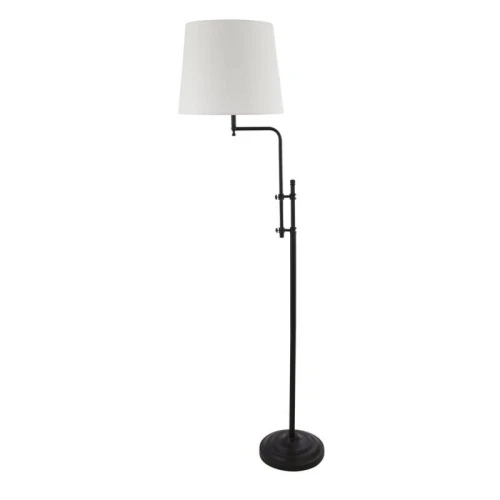 Lampa podłogowa stojąca Munich czarny mat - beżowy E27