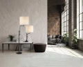 Lampa podłogowa stojąca Munich czarny mat - beżowy E27