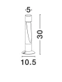 Lampa ogrodowa stojąca CAZORIA ciemny antracyt wys. 30cm