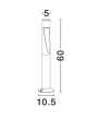 Lampa ogrodowa stojąca CAZORIA ciemny antracyt wys. 60cm.