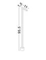 Lampa ogrodowa stojąca CHIMBOTE czarny piaskowy wys. 95cm.