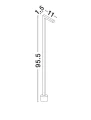 Lampa ogrodowa stojąca CHIMBOTE rdzawy wys. 95cm.