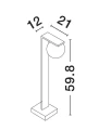 Lampa ogrodowa stojąca CELANTO czarny piaskowy wys. 60cm.