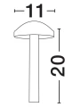 Lampa ogrodowa stojąca PABLO ciemny antracyt wys. 20cm.