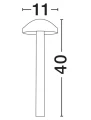 Lampa ogrodowa stojąca PABLO ciemny antracyt wys. 40cm.