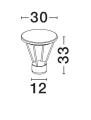 Lampa ogrodowa stojąca ALNOX ciemny antracyt wys. 33cm. LED