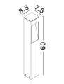 Lampa ogrodowa stojąca VIEJO rdzawy wys. 60cm.