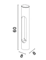 Lampa ogrodowa stojąca ACATLA czarny piaskowy wys. 60cm.