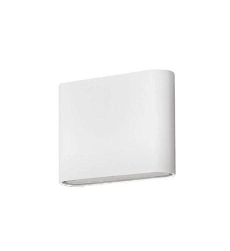 Kinkiet zewnętrzny góra-dół MADRYN biały piaskowy LED