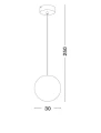 Zewnętrzna lampa wisząca CELENDIN biały śr. 30cm.