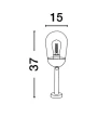 Lampa ogrodowa stojąca JUCITAN ciemnoszary wys. 37cm.