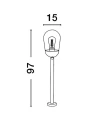 Lampa ogrodowa stojąca JUCITAN ciemnoszary wys. 97cm.