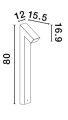 Lampa ogrodowa stojąca dyfuzorem antyodblaskowym MONOVA czarny piaskowy wys. 80cm.