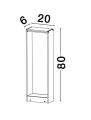 Lampa ogrodowa stojąca z regulowaną głowicą BARCELONETA czarny piaskowy wys. 80cm.