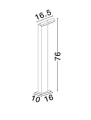 Lampa ogrodowa stojąca SIRELIA ciemny antracyt wys. 76cm.