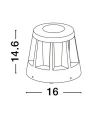 Lampa ogrodowa stojąca CAMPECHE ciemny antracyt wys. 15cm.