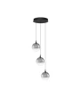 Lampa wisząca ściemnialna LURVELA czarny mat | gradientowy dymny