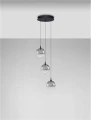Lampa wisząca ściemnialna LURVELA czarny mat | gradientowy dymny