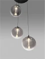 Lampa wisząca ściemnialna LURVELA czarny mat | gradientowy dymny