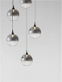 Lampa wisząca ściemnialna LURVELA czarny mat | gradientowy dymny LED