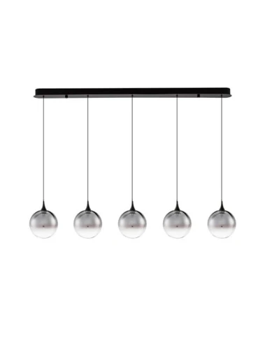 Lampa wisząca ściemnialna LURVELA czarny mat | gradientowy dymny LED Dim.