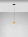 Lampa wisząca LURVELA czarny mat | gradientowy złoty LED 5W