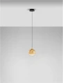 Lampa wisząca LURVELA czarny mat | gradientowy złoty LED 5W