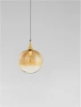 Lampa wisząca LURVELA czarny mat | gradientowy złoty LED 5W
