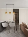 Lampa wisząca PELAVRO złoty 3xE14