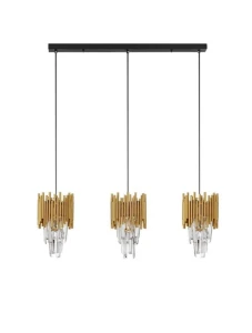 PELAVRO złoty 3xE14 Lampa wisząca