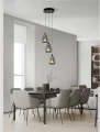 Lampa wisząca ściemnialna RORIZNO czarny mat | przydymiony śr. 28cm. LED Dim.