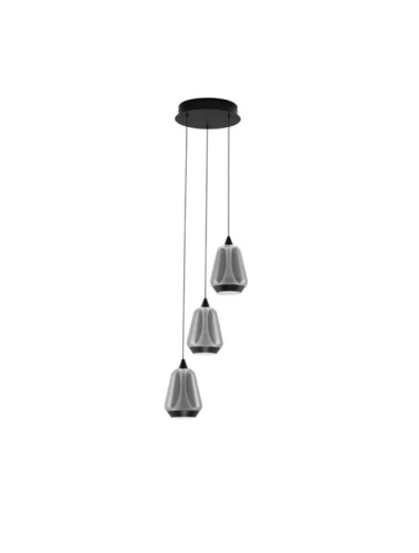 Lampa wisząca ściemnialna RORIZNO czarny mat | przydymiony śr. 28cm. LED Dim.