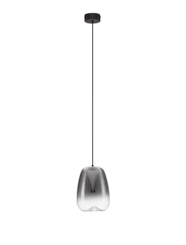 Lampa wisząca JAREVIA czarny mat | przydymiony