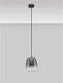 Lampa wisząca JAREVIA czarny mat | przydymiony