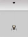Lampa wisząca JAREVIA czarny mat | przydymiony