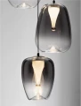 Lampa wisząca ściemnialna JAREVIA czarny mat | przydymiony śr. 47cm. LED dim.