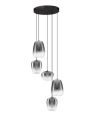 Lampa wisząca ściemnialna JAREVIA czarny mat | przydymiony śr. 47cm. LED dim.