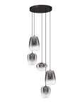 JAREVIA czarny mat | przydymiony śr. 47cm. LED dim. 18W 3000K Lampa wisząca ściemnialna