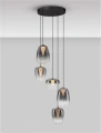 Lampa wisząca ściemnialna JAREVIA czarny mat | przydymiony śr. 47cm. LED dim.